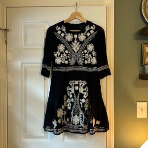 Embroidered French Connection Mini Dress